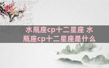 水瓶座cp十二星座 水瓶座cp十二星座是什么